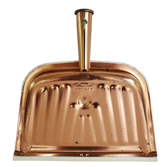 Vintage JV Reed Dust Pan Copper Metal Retro Country Life Signed M. Taber - Picture 4 of 7
